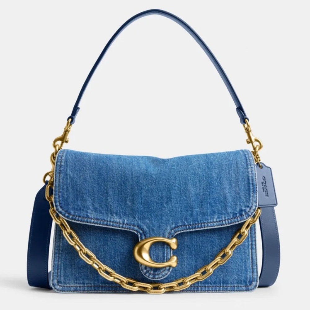 Coach Denim Chain Tabby 30